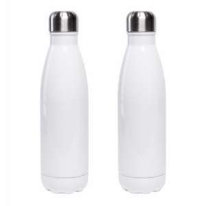 Stainless Steel 17oz Water Bottles White – Double Wall