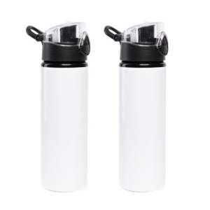 Aluminium 750ml Water Bottles White