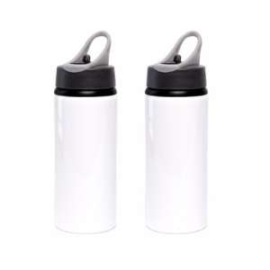 Aluminium 650ml Water Bottles White