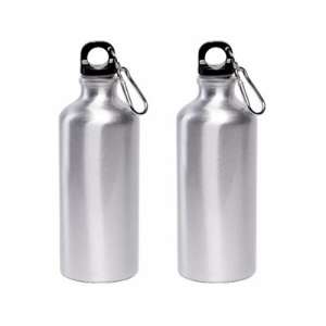 Aluminium 600ml Water Bottles Silver