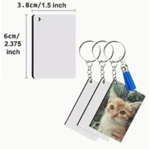 Rectangular Key Chain with Tassels
